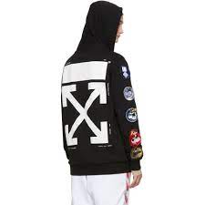 Off white caravaggio hoodie black. Off White C O Virgil Abloh Black Patch Zipped Hoodie Lyst
