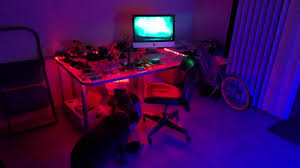 Led Rgb Strip Lighting Under Glass Top Hobby Table Youtube