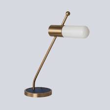 | new gold rabbit table lamp led desk lights bedroom bedside lighting fixtures. 1 Head Study Table Light Modern Gold Small Desk Lamp With Tube Milky Glass Shade Beautifulhalo Com