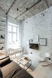 Where To Use The White Brick Wall Brick Living Room Living Room White Brick Room