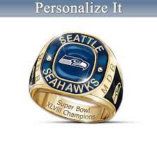Super Bowl Xlviii Champions Seahawks Personalized Men S Ring Seahawks Super Bowl Super Bowl Rings Seattle Seahawks