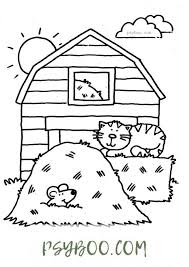 Check spelling or type a new query. Easy Haystack Barn Farm Animals Coloring Page Printable Free
