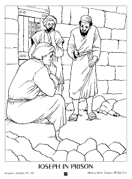Joseph In Jail Colouring Pages Sunday School Coloring Pages School Coloring Pages Bible Coloring Pages