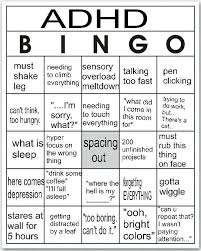 I made a adhd bingo because i have it, lmao. Tw Adhd On Tumblr