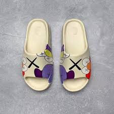 Adidas Yeezy Slides X Kaws In 2020 Purple Basketball Shoes Hype Shoes Cute Sandals