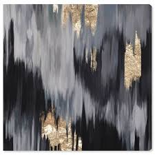 Black is the color that corresponds with mystery and darkness. 12 X 12 Gold Fall Abstract Unframed Canvas Wall Art In Black Oliver Gal Target