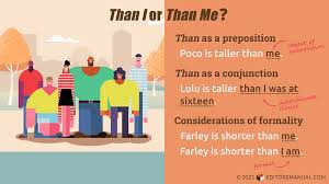 Than I” or “Than Me”? Pronouns in Comparisons | The Editors Manual