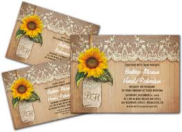 Mason Jar Wedding Vintage Rustic Sunflower Mason Jar Wedding Cus Sunflower Wedding Invitations Vintage Wedding Invitations Templates Sunflower Themed Wedding