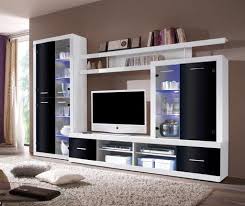 Schau Mal Was Ich Bei Roller Gefunden Habe Wohnwand Weiss Schwarz Glasfronten Vitrine Living Room Tv Unit Designs Tv Unit Furniture Living Room Design Modern