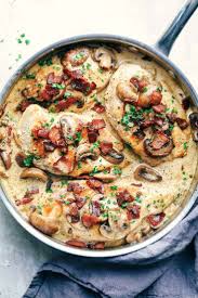 Cremiges Balsamico Pilz Speck Huhn Rezepte De In 2020 Balsamico Pilze Rezepte Mahlzeit