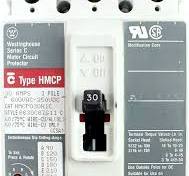 Cutler Hammer Eaton HMCP030H1C Circuit Breaker, HMCP Frame, 30A, 3-Pole,  600V