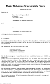 Der warnhinweis soll den mietern die möglichkeit geben, ihr verhalten zu ändern. Muster Mietvertrag Fur Gewerbliche Raume Pdf Kostenfreier Download