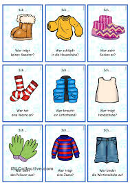 Lesespiel Verbkonjugation Winterkleidung Lesespiele Verben Winterkleid