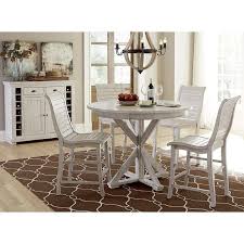 Find the dining room table and chair set that fits both your lifestyle and budget. Willow Round Counter Height Dining Set Distressed White Progressive Furniture Furniture Cart