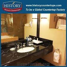 Vanity top depths typically measure 22 from front to rear, although custom depths may also be ordered. Cheap Marble China Nero Margiua Black Marble Custom Vanity Tops Lowes Commercial Bathroom Sink Countertop Stonecontact Com