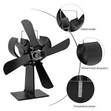 Les ventilateurs silencieux ont des paramètres de vitesse et d'oscillation personnalisables pour produire différentes variations de brise pour différentes préférences. Ventilateur Silencieux Pour Cheminee Alimentee A Bois Matiere En Aluminium Noir