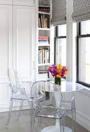 2xhome clear transparent modern ghost chair armchair vanity dining room lounge acrylic molded mirrored furniture desk vanity dining with arms armchair accent desk work room office, 1 chair only. 8 Favourite Lucite Ghost Chairs And Amazing Ways To Style Them
