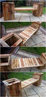 Pallet Bench With Attached Planters Diy Pallet Projects Wooden Pallet Furniture Pallet Crafts