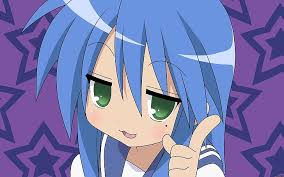 Vector illustration of a kawaii anime face with star on eye and lettering `kiss u` isolated on a background. Hd Wallpaper Anime Girls Lucky Star Izumi Konata Green Eyes Blue Communication Wallpaper Flare