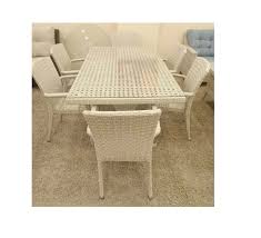 Gona Rattan 160x90 Camli Masa Takimi 10 Gona Koltuk Krem Minder Hediyeli Koltuklar Mobilya Minder