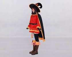 Megumin Cosplay Costume Red Dress With Cloak - Etsy UK