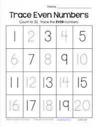 trace numbers 1 20 trace the even numbers a wellspring