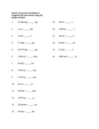 Some of the worksheets for this concept are unit conversion work with answer key converting units of measure metric unit conversion t1s1 me. Fillable Online Metric Conversion Worksheet 4 Complete All Conversions Using The Fax Email Print Pdffiller