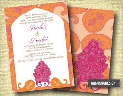Indian Wedding Invitation Custom Diy Digital Pink Orange Custom Wedding Invitations Fun Wedding Invitations Trendy Wedding Invitations