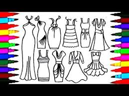 Membangun keterampilan dasar seperti belajar menggambar, belajar desain, belajar tentang mode, hingga belajar menjahit merupakan sekian . Girls Dresses Drawing And Coloring For Kids L Teach Kids To Draw Beautiful Clothes L Coloring Pages Youtube In 2021 Dress Drawing Teach Kids To Draw Drawings