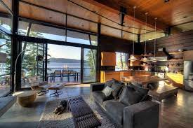 See more ideas about house design, architecture, modern cabin. Modern Log Cabin Perched On A Cliff Overlooking Coeur D Alene Lake