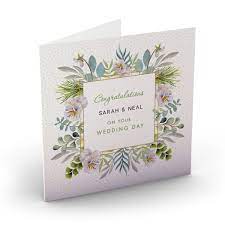 5 out of 5 stars. Buy Personalised Wedding Card Botanical Congratulations For Gbp 2 79 Card Factory Uk