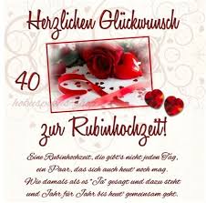Hochzeitstag ist für viele ehepaare ein wichtiges ereignis, zu dem man herzlich gratulieren sollte. 40 Hochzeitstag Witzige Spruche Zur Rubinhochzeit Knopfchens Welt Rubinhochzeit