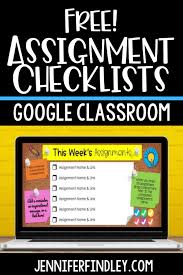 Free Assignment Checklists For Google Classroom In 2020 Google Classroom Interactive Notebooks Reading Digital Learning Activities