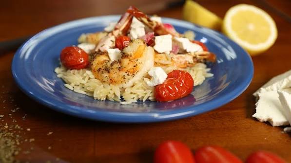 Shrimp with Orzo