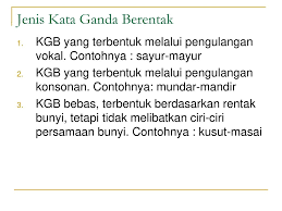 Mungkin kata hujan memang sudah tidak asing lagi untuk didengar, hujan yang datang pada saat kurun waktu tertentu dan. Contoh Kata Ganda Berentak Materi Pelajaran 4