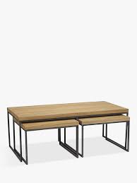 Find a stunning coffee table that combines bespoke style and practicality. John Lewis Partners Calia Coffee Table With Nest Of 2 Tables Oak