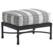 Tommy bahama furniture offers tasteful island style sofas for any living room setting. Tommy Bahama Pavlova 16 H Patio Ottoman In Textured Graphite Printed Cushion 3910 44 40