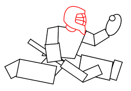 How To Draw A Cartoon Hockey Goaltender In Action