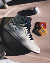 Jordan 1 Mid Patent Black White Gold On Feet Pin On Sneakers