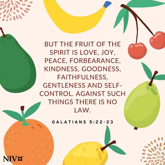The fruit of the Spirit is love, joy, peace, patience, kindness, goodness,  faithfulness, gentleness, self-control.” Galatians 5:22-23 (ESV)  #VerseOfTheDay