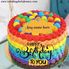 Happy Birthday Cake With Name Edit Free Download Cakedayphotoframes The photo birthday cake frames are completed. happy birthday cake with name edit free