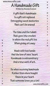 A Nice Poem About Handmade Gifts Crochet Quote Handmade Quotes Knitting Quotes