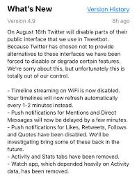 Tweetbot Loses Several Key Features Ahead Of Twitters Api Change Twitters Api Changes Wont Come Out Until Tomor Technology Updates Techcrunch Apple Watch Apps