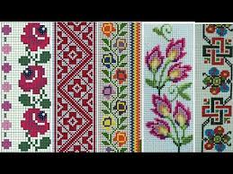You receive the pattern flowers cross stitch patterns #crossstitch#flosstube patrones de punto de cruz flores. Attractive Simple Dosuti Cross Stitch Border Design New Tablecloth Embroidery Design Youtube