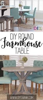 Build a dining area into a bay window to maximize space. Diy Round Farmhouse Table Swanky Design Company