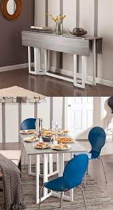 You will find 2 major reasons for selecting a round. 41 Drop Leaf Tables For Small Spaces With Big Style In 2021 Round Dining Room Kitchen Table Settings Narrow Dining Room Table