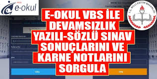 .ile sınav sonuçlarını anında öğrenin. E Okul Vbs Giris Devamsizlik Sorgulama Yazili Sonuclari Sozlu Sonuclari Karne Notlari Sorgula