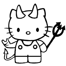 Free printable hello kitty coloring pages for pages. Coloring Halloween Hello Kitty Free Coloring Pages