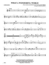 What A Wonderful World 1st B Flat Trumpet Sheet Music Trumpet Music Trumpet Sheet Music