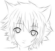 Neko Boy Photoshop Lineart D Neko Boy Boy Drawing Anime Character Drawing